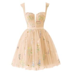 Women’s short tulle floral dress